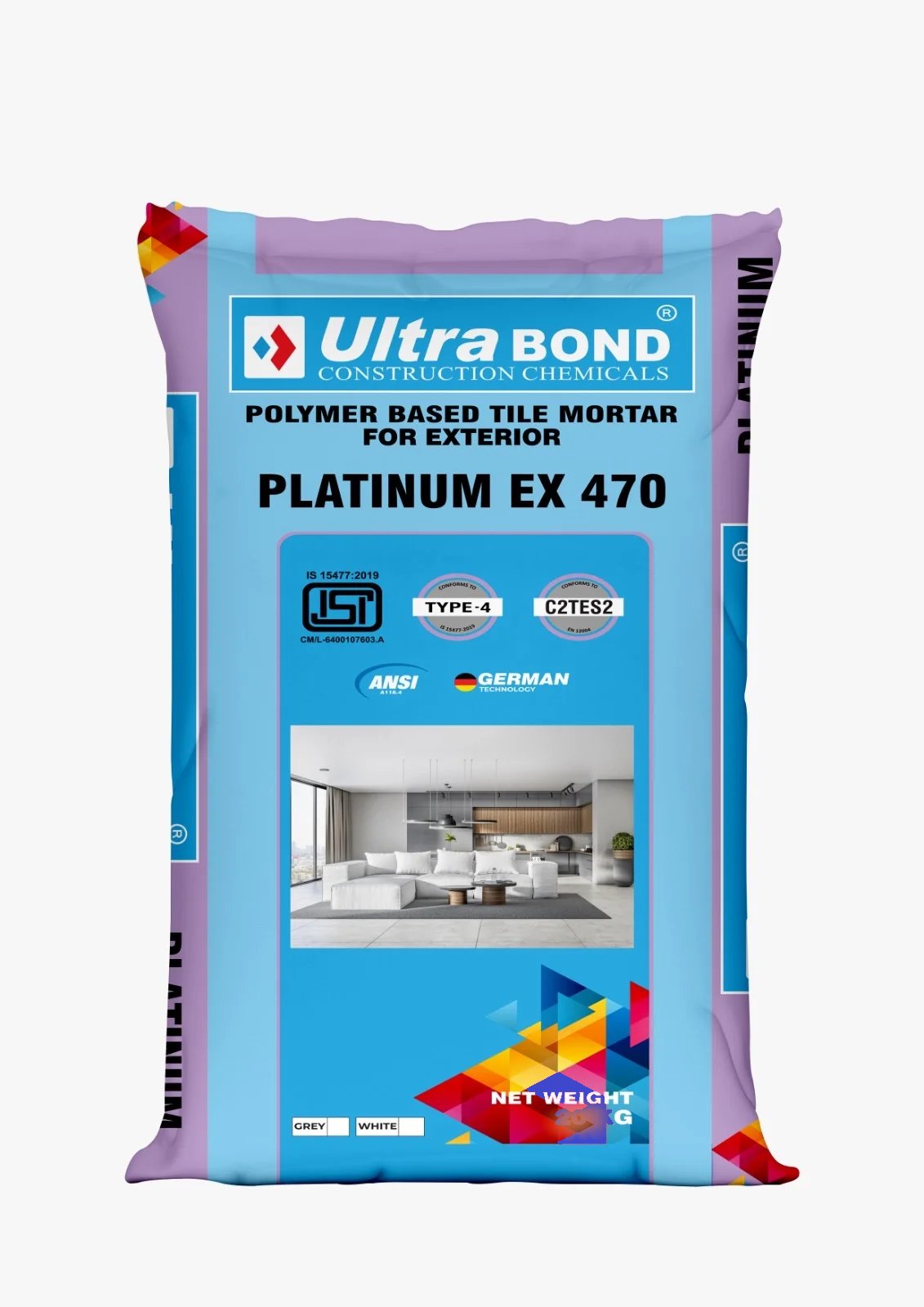 Grout EX-470. White 1kg.