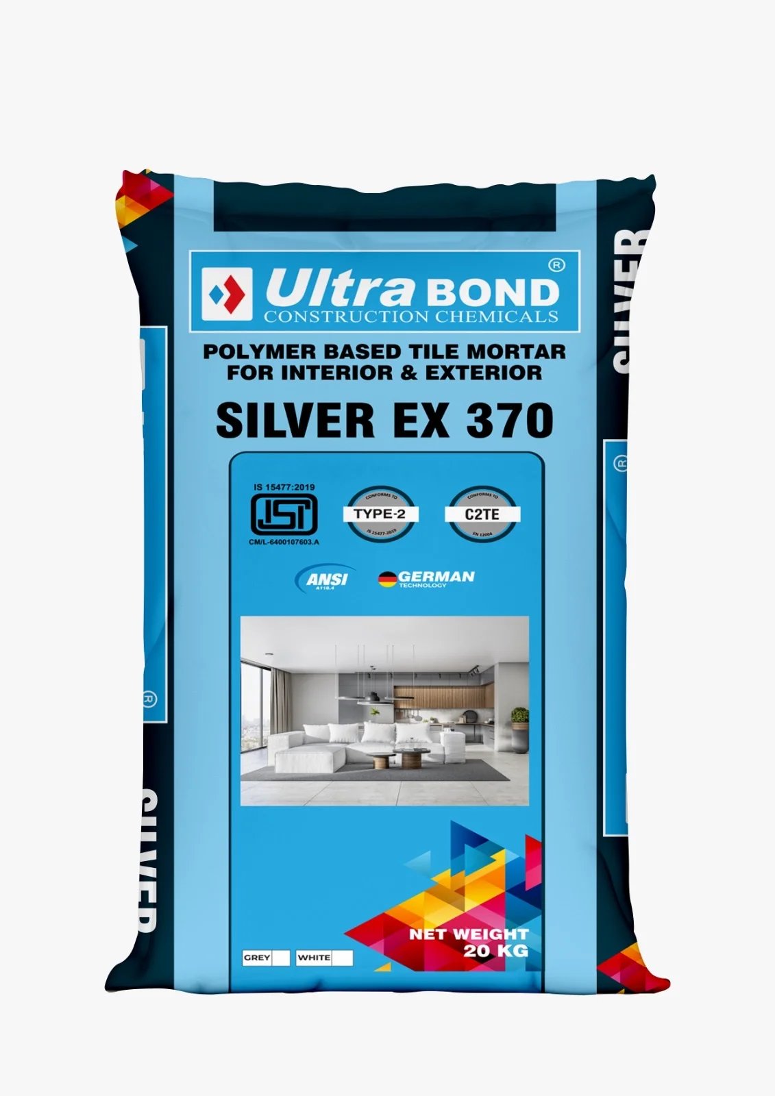 Tile Adhesiv SILVER EX-370. 20kg.