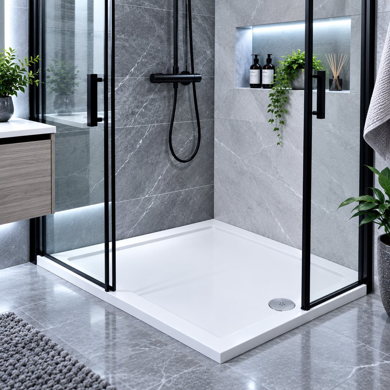 Shower tray, Rectangle 1000x800x30