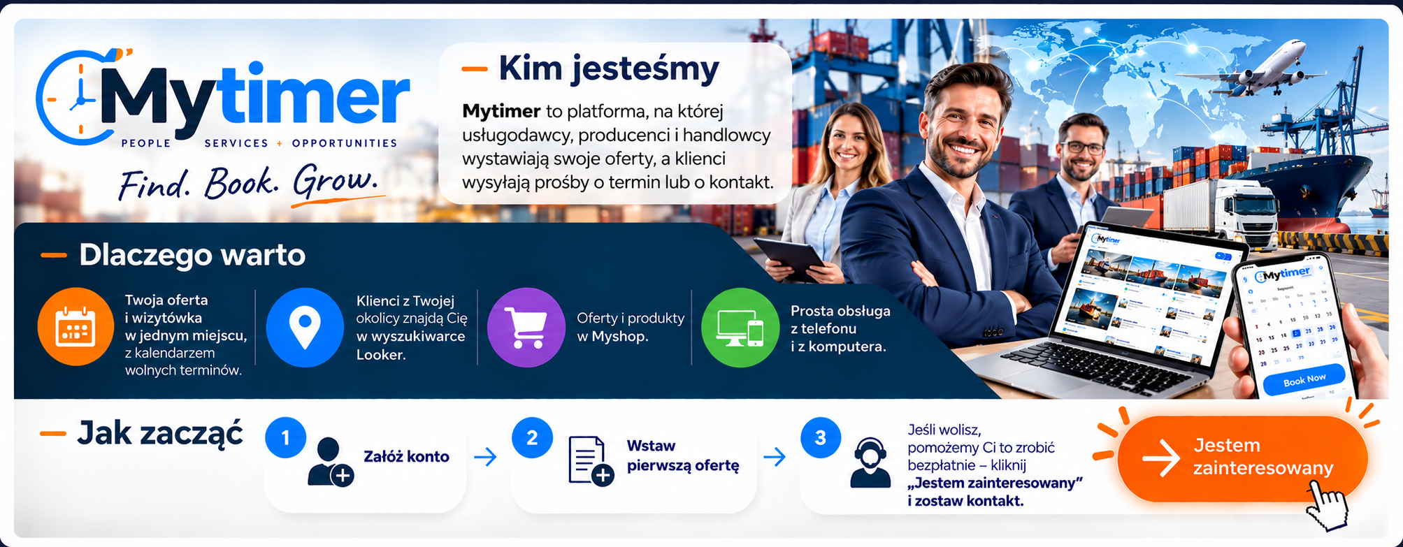 Oferta dla firm export-import: znajdź kontrahentów na Mytimer